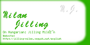 milan jilling business card